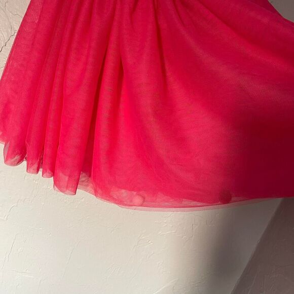 Kid's Gymboree Pink tutu tulle Skirt with Pom Poms size 12 - Picture 3 of 7